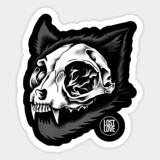 Cat Skull Sticker